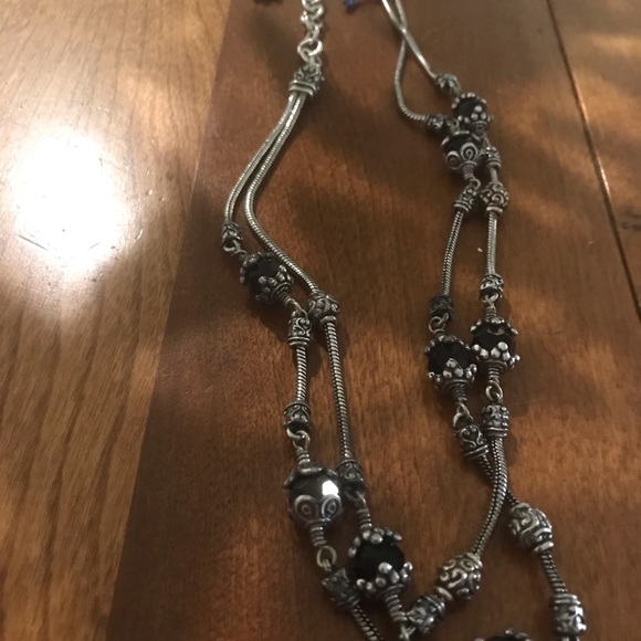Brighton Jewelry Brighton Black Crystal Double Strand Necklace